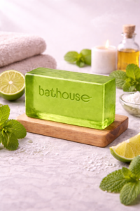 Natural aloe vera soap by Bathouse with fresh herbs and essential oils for gentle daily cleansing