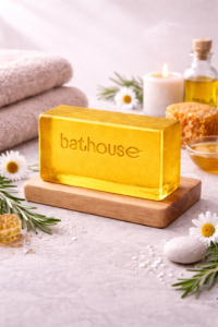 Transparent glycerin Bathouse Lime Soap for brightening, refreshing and daily skin cleansing